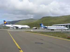 Der var også besøg af et charterfly fra Belavia i Minsk, da Lufthansa-flyet besøgte Færøerne.